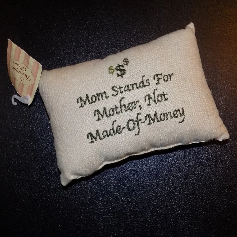 The Boutique‎ Collection Mini Accent Pillow Women OS Cream NEW Mom Humor Gift